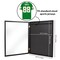 Americanflat 23x31 Lockable Jersey Display Case - Jersey Shadow Box Frame - Includes Built-in Hook for Jersey - Anti-Theft Lock - Polished Plexiglass Cover - Hanging Hardware - Black